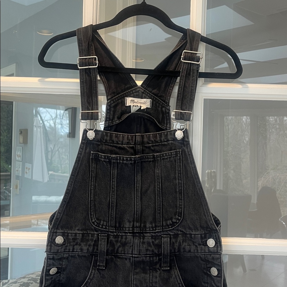 Madewell Black Straight Overalls Size S EUC - Picture 5 of 7